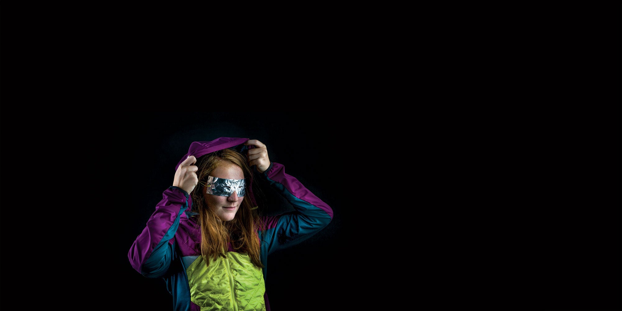 "aluminum foil glacier goggles"