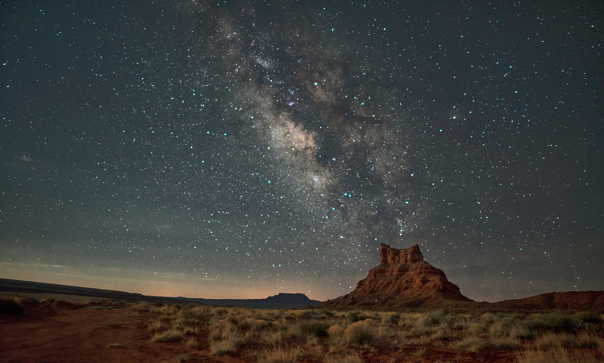 "Bears Ears under milky way"