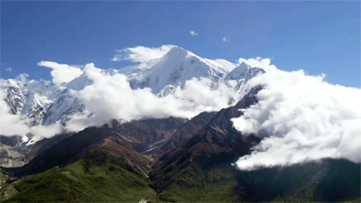 mountain clouds None