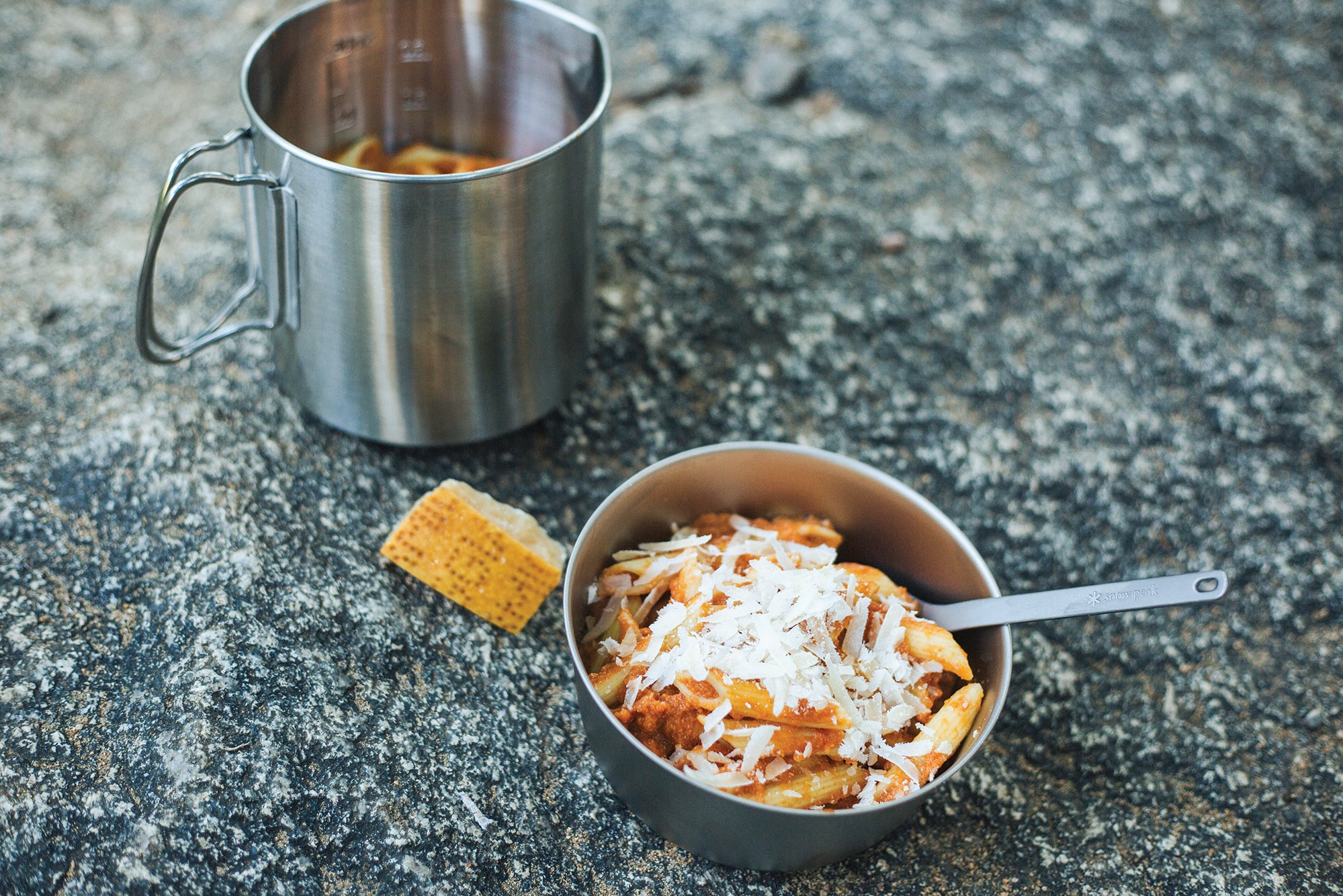 "Trail Chef cooking with pumpkin"