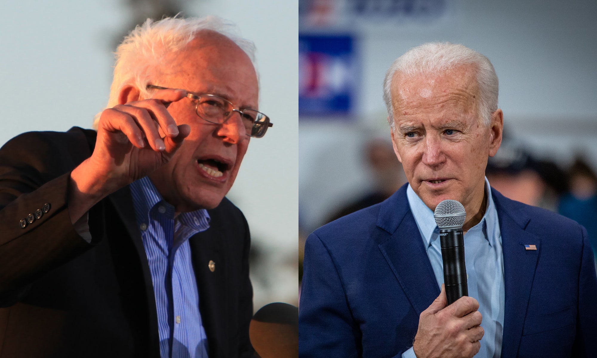 "Bernie Sanders and Joe Biden"