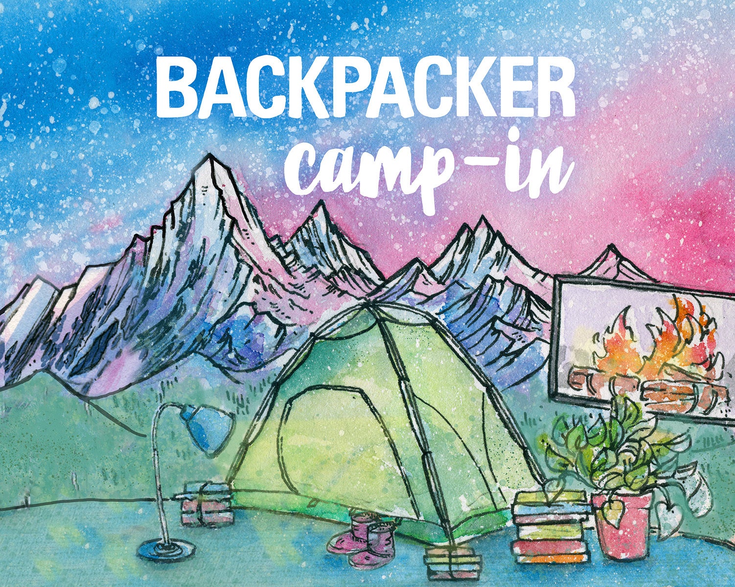 "Backpacker camp-in"