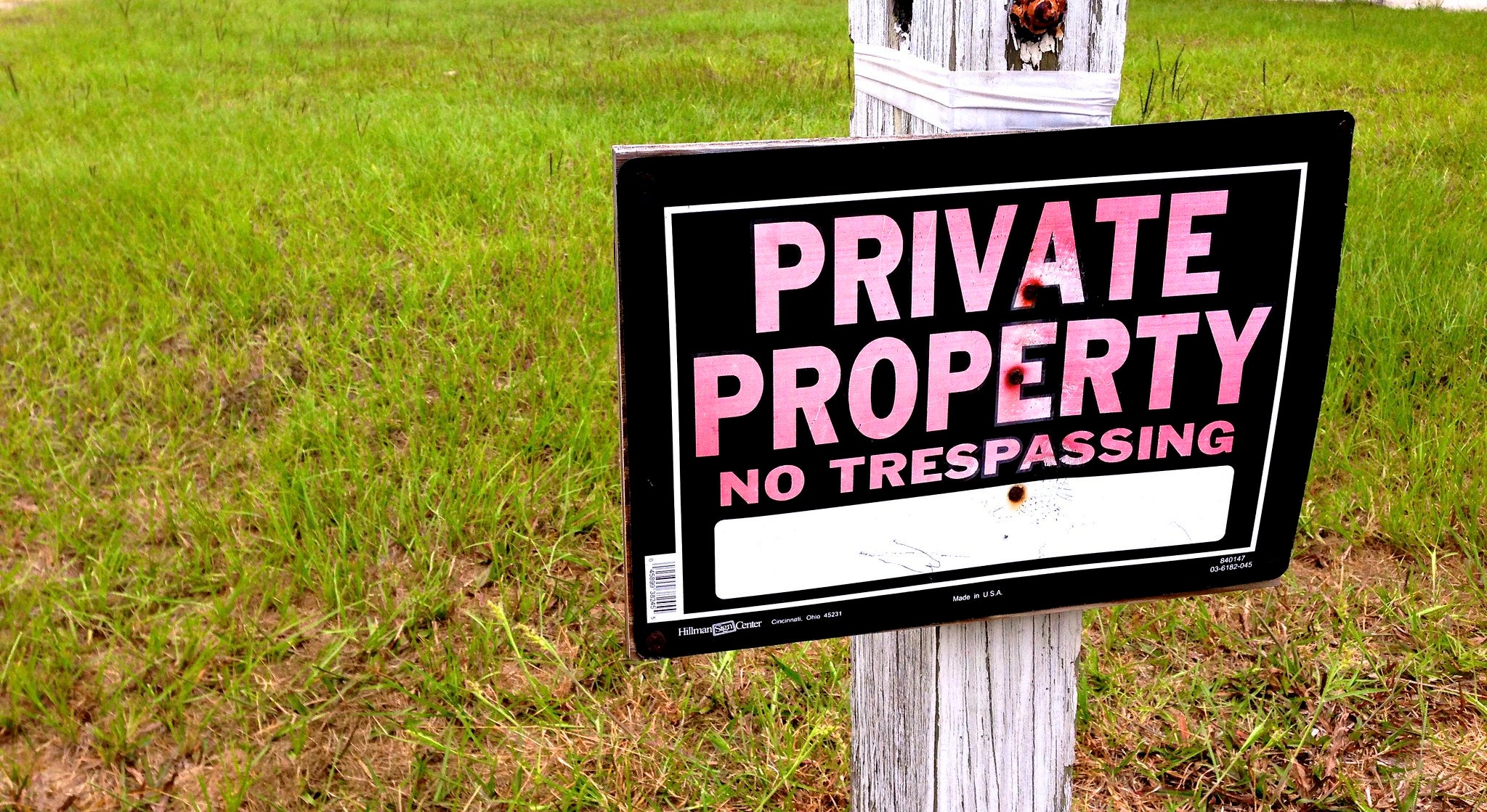 "private property sign"