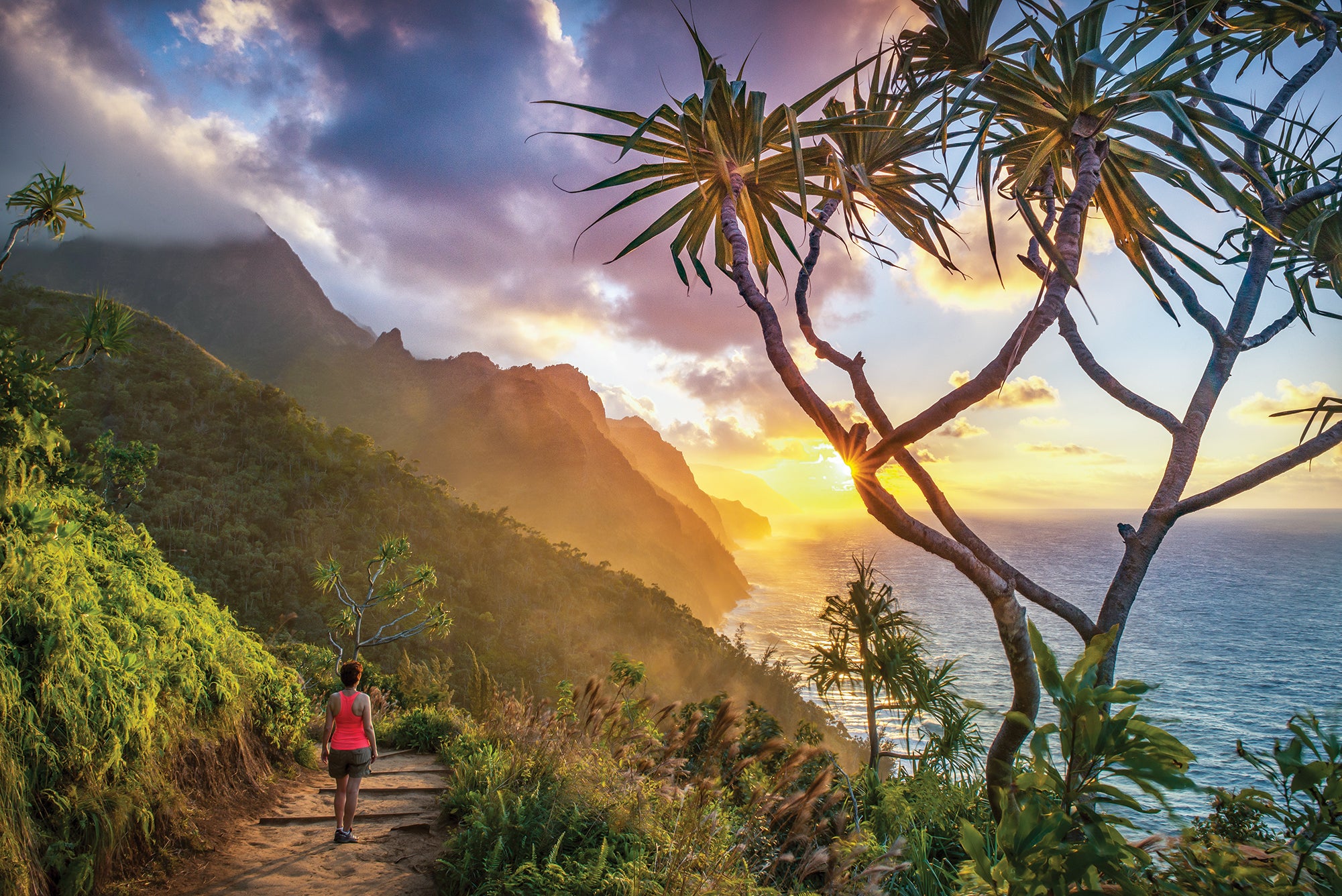 "Napali Coast hiking trail"