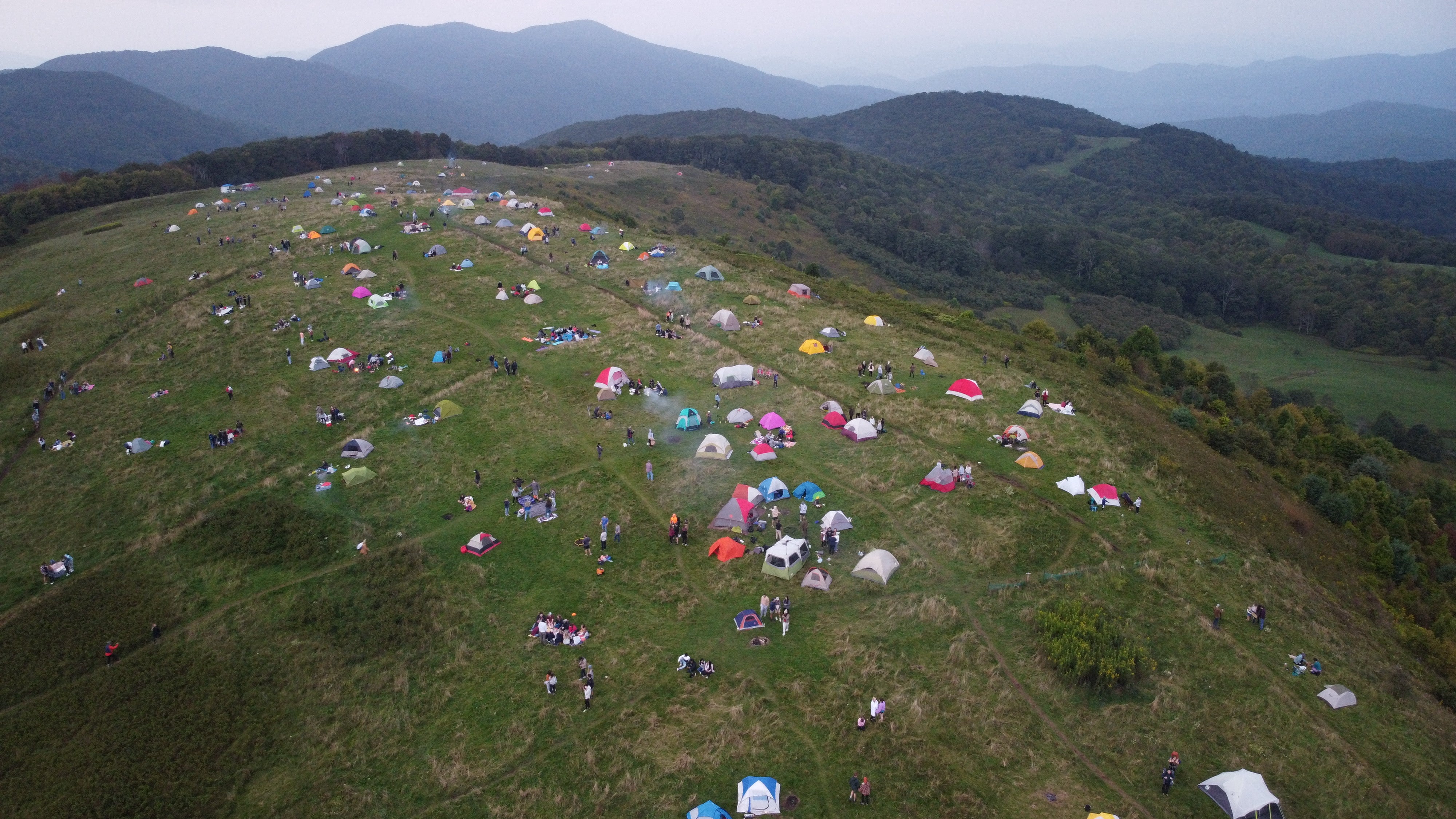 "The crowds at Max Patch, NC in mid September"