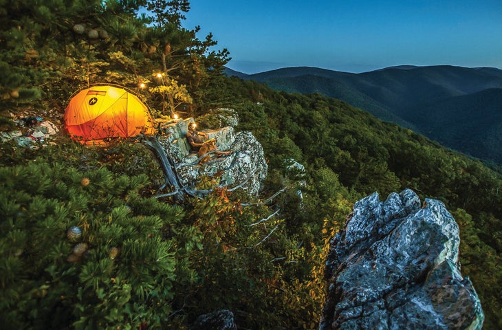 Tent on mountain