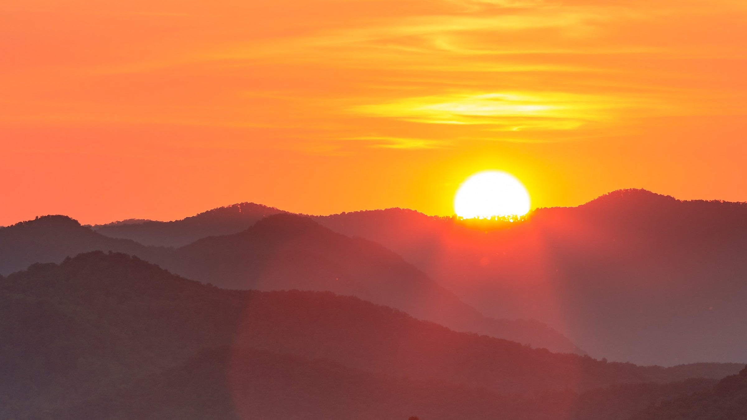 sunset in appalachians