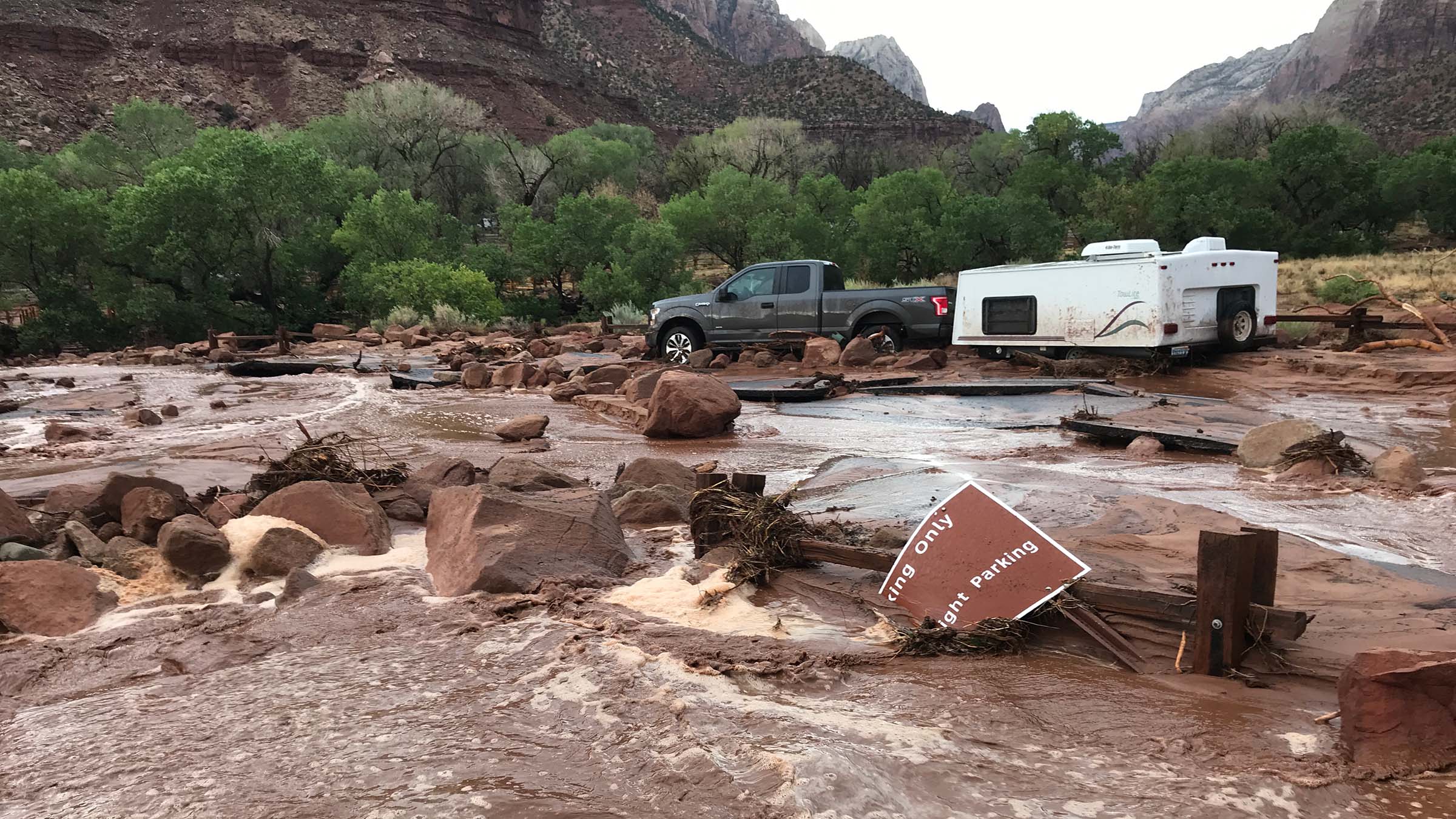 Zion flood damage
