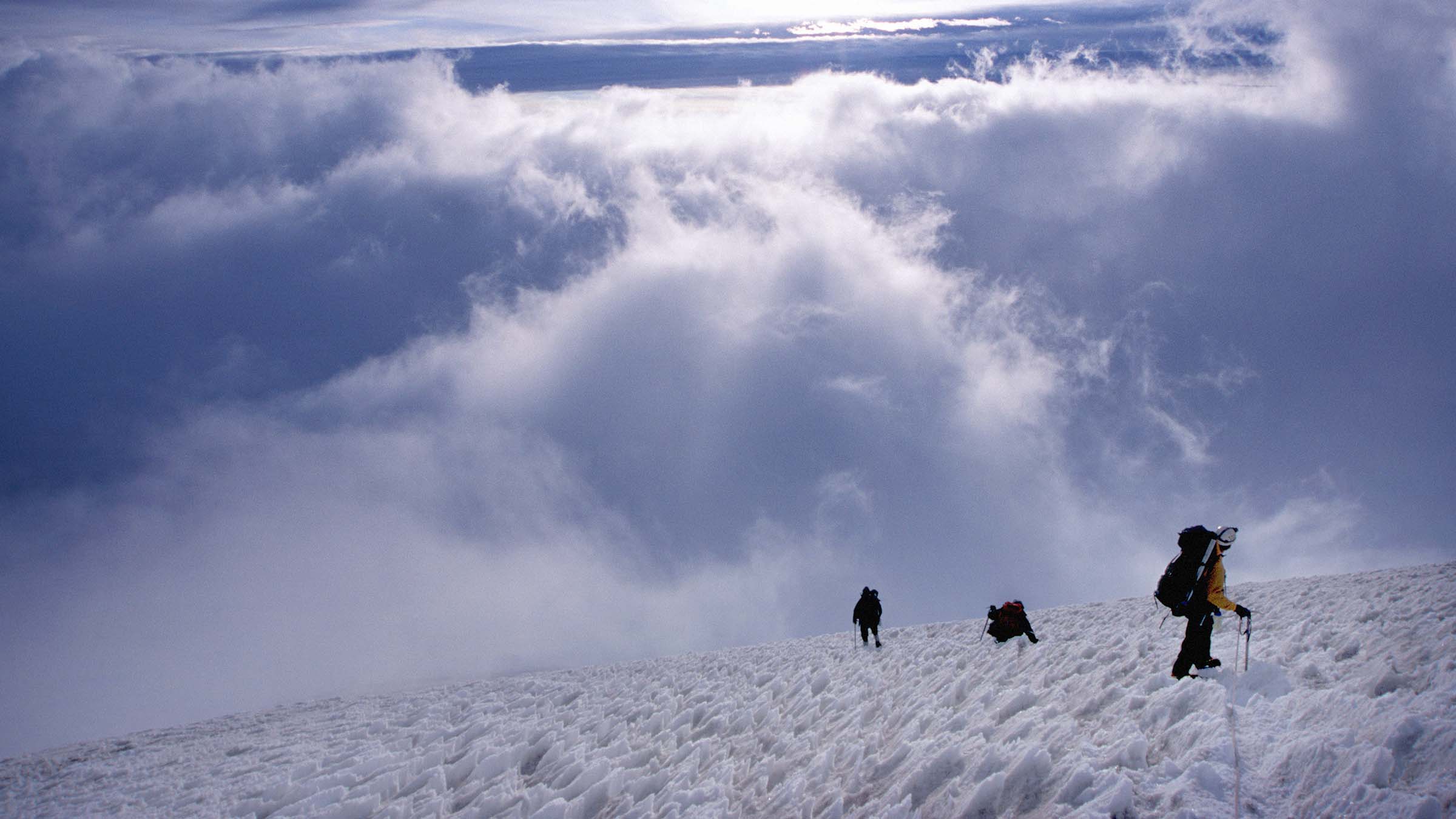 climbers on Rainier