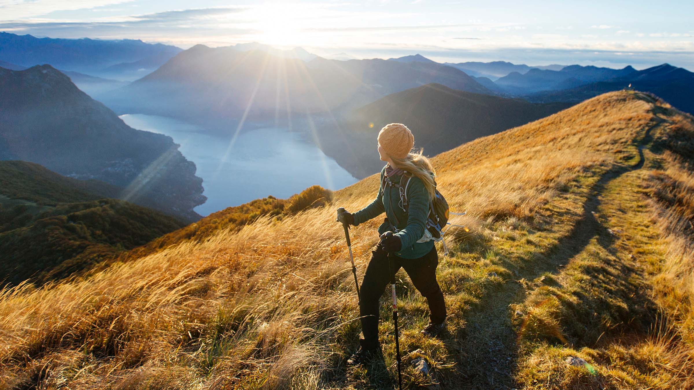 Hiker on mountain