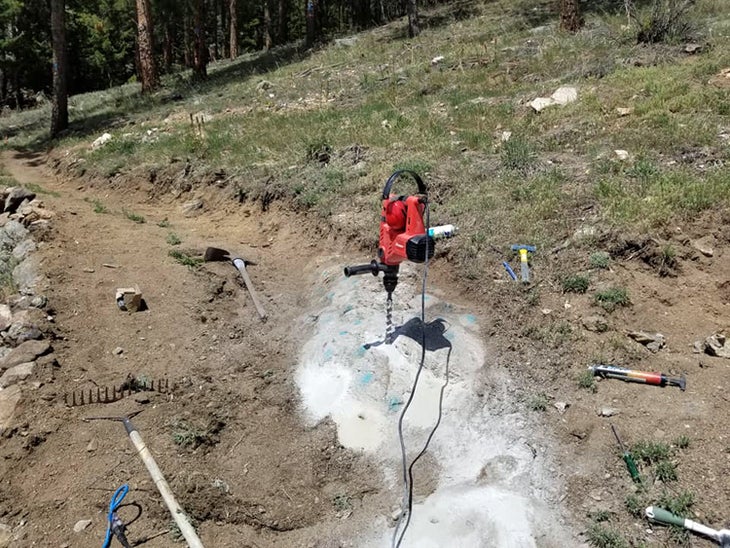hammer drill in rock