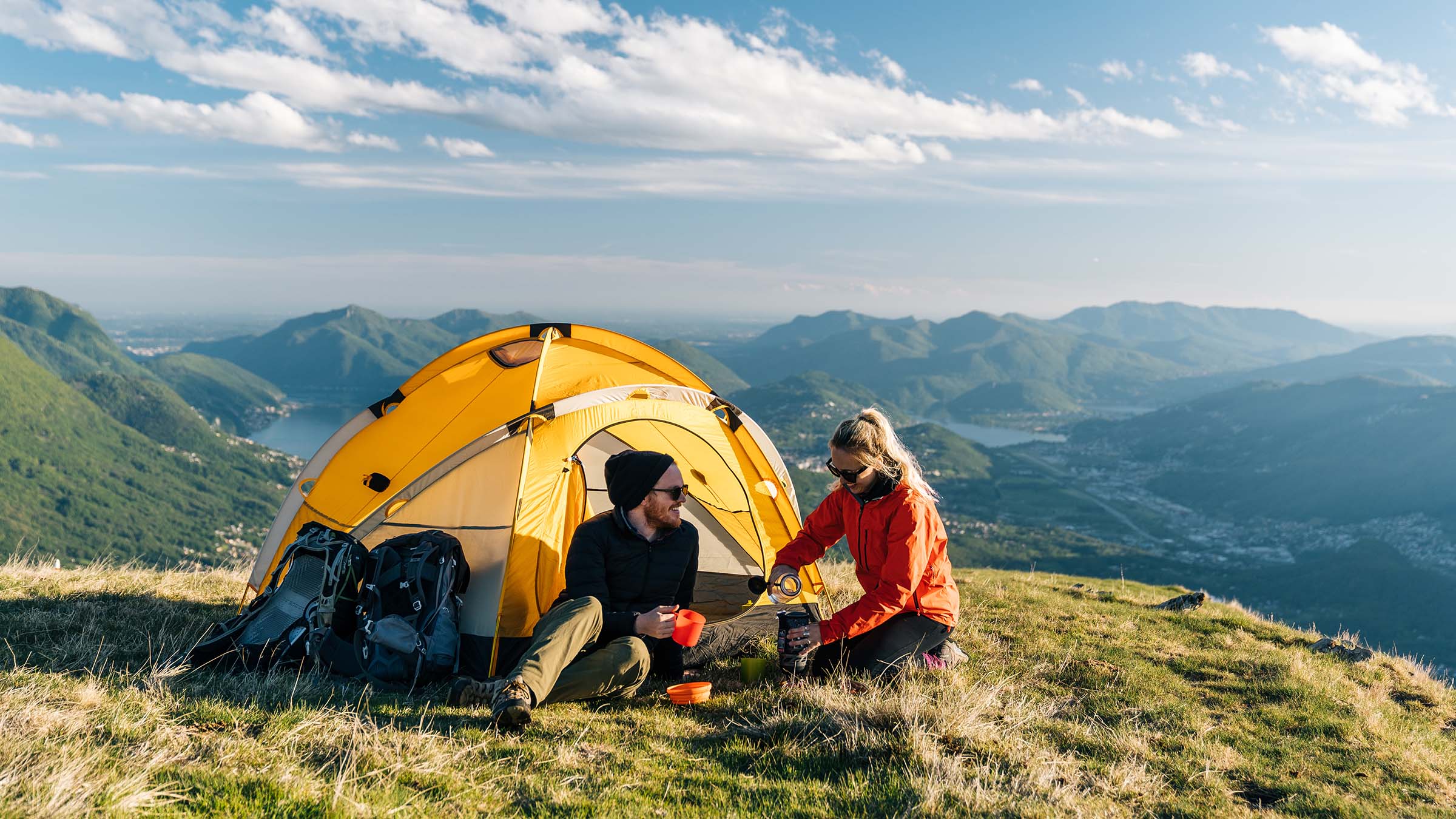camping on mountain