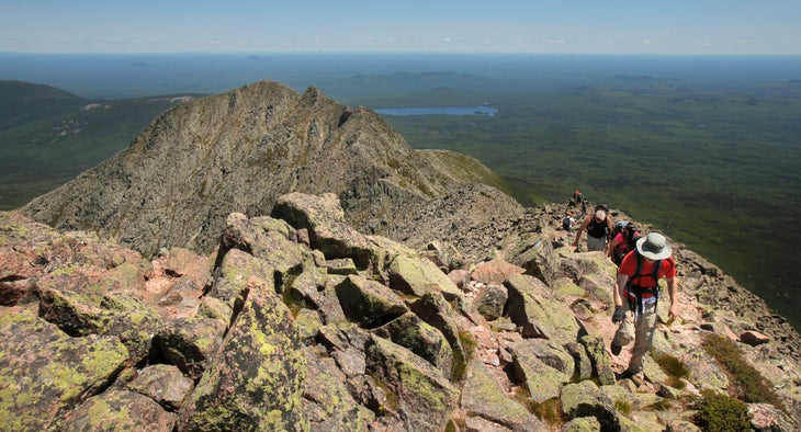 Knife Edge on Katahdin in Baxter State Park