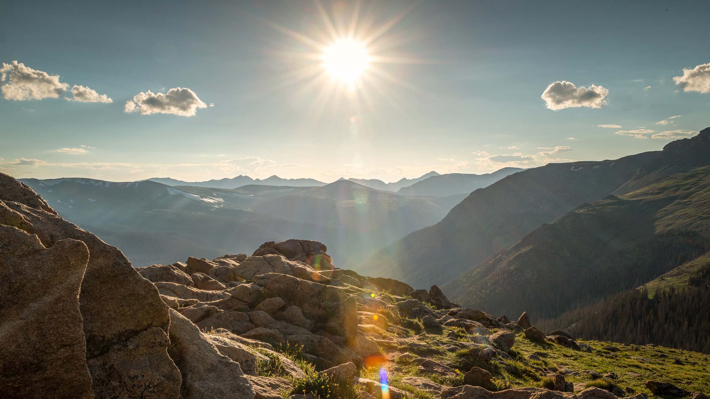 Sun in Rocky Mountain National Park