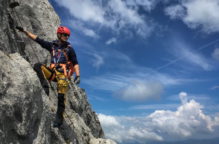 Via Ferrata climber