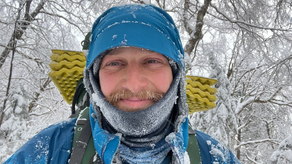 scott benerofe hiking in winter