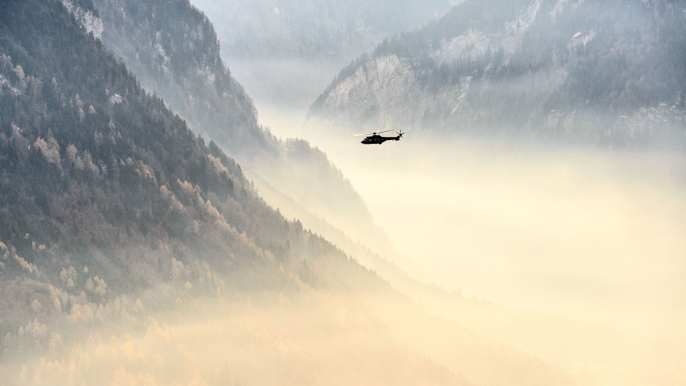 helicopter in switzerland