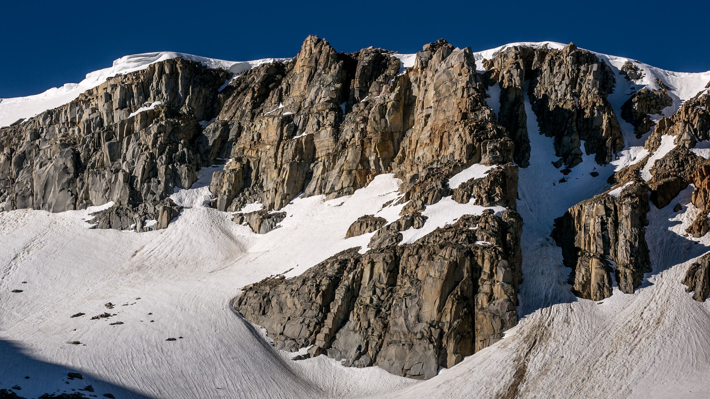 mountains in snow