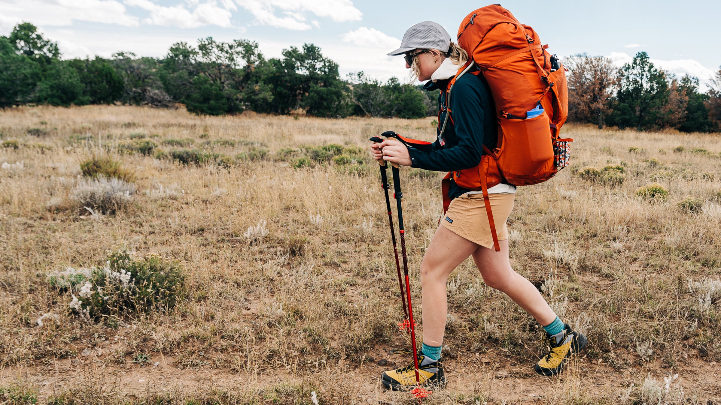hiker wearing shorts