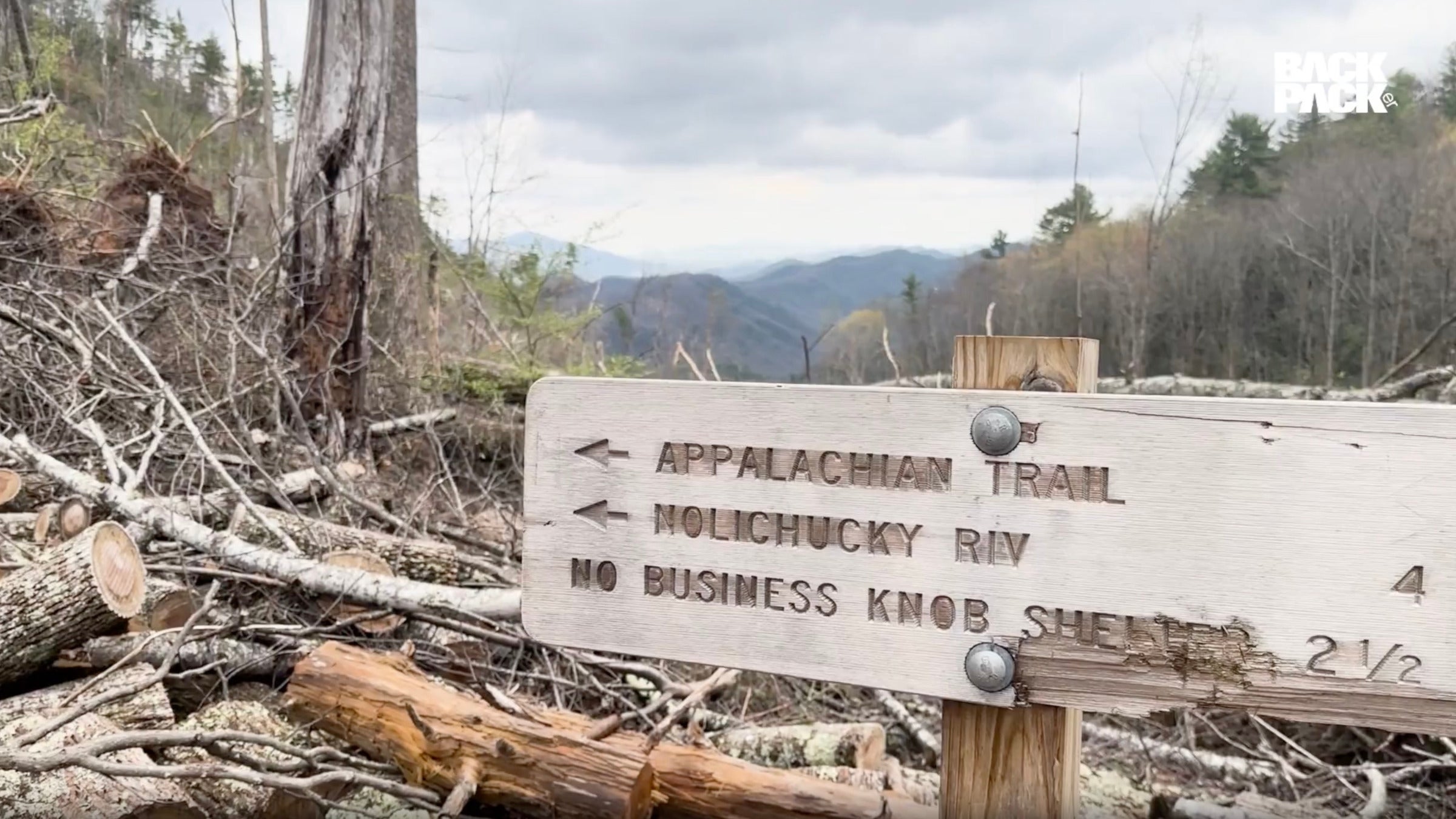 hurricane damaged Appalachian Trail
