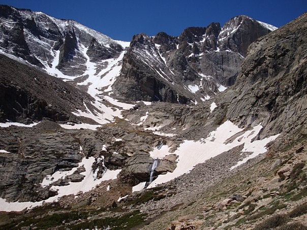 Columbine Falls And Longs Peak None
