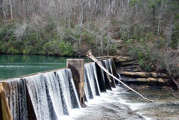 Dam at DeSoto Falls None