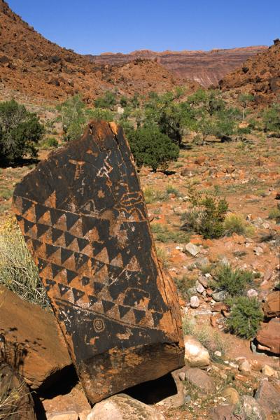 Fallen rock art None
