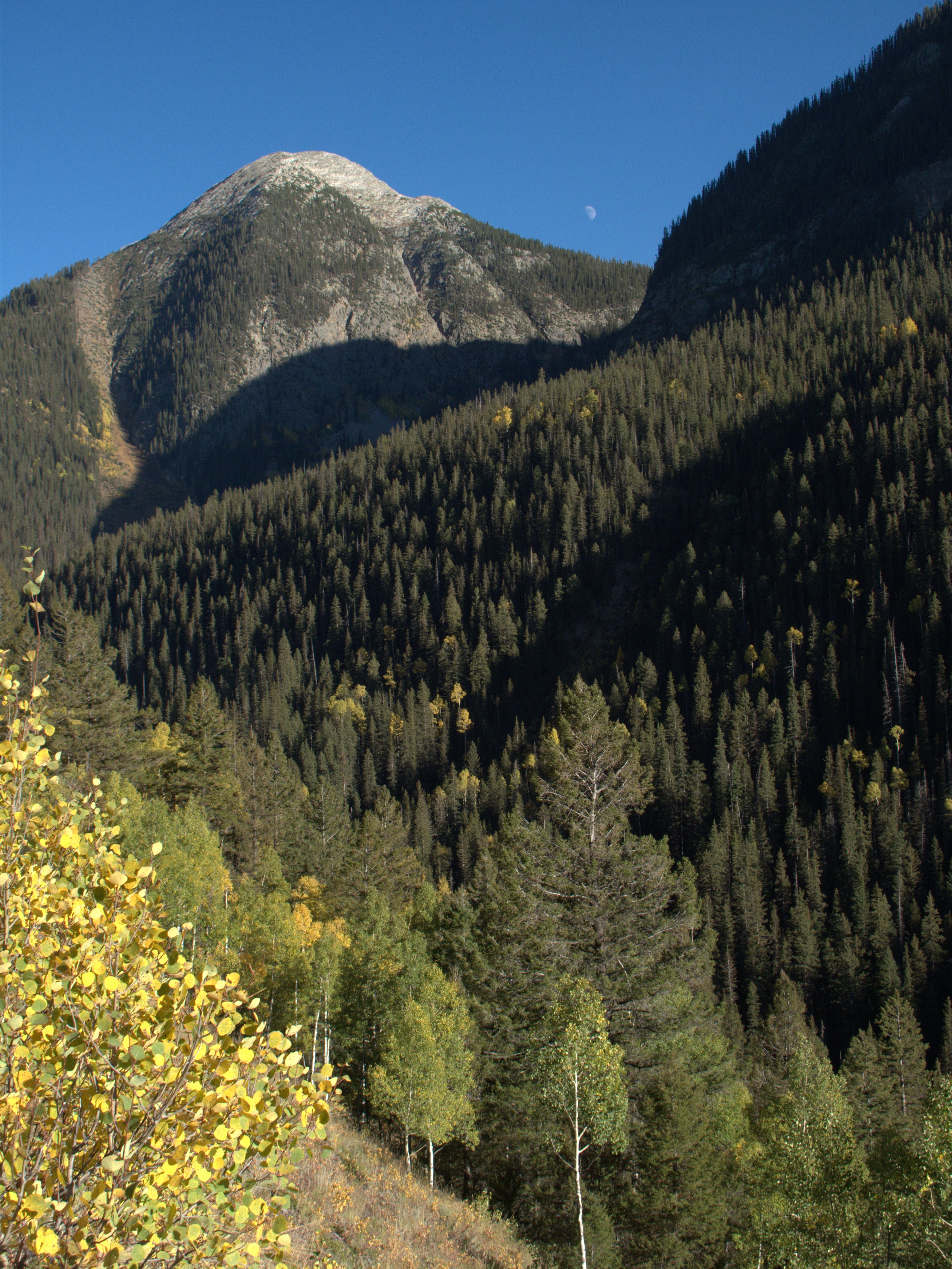 Mountain with bald tops None
