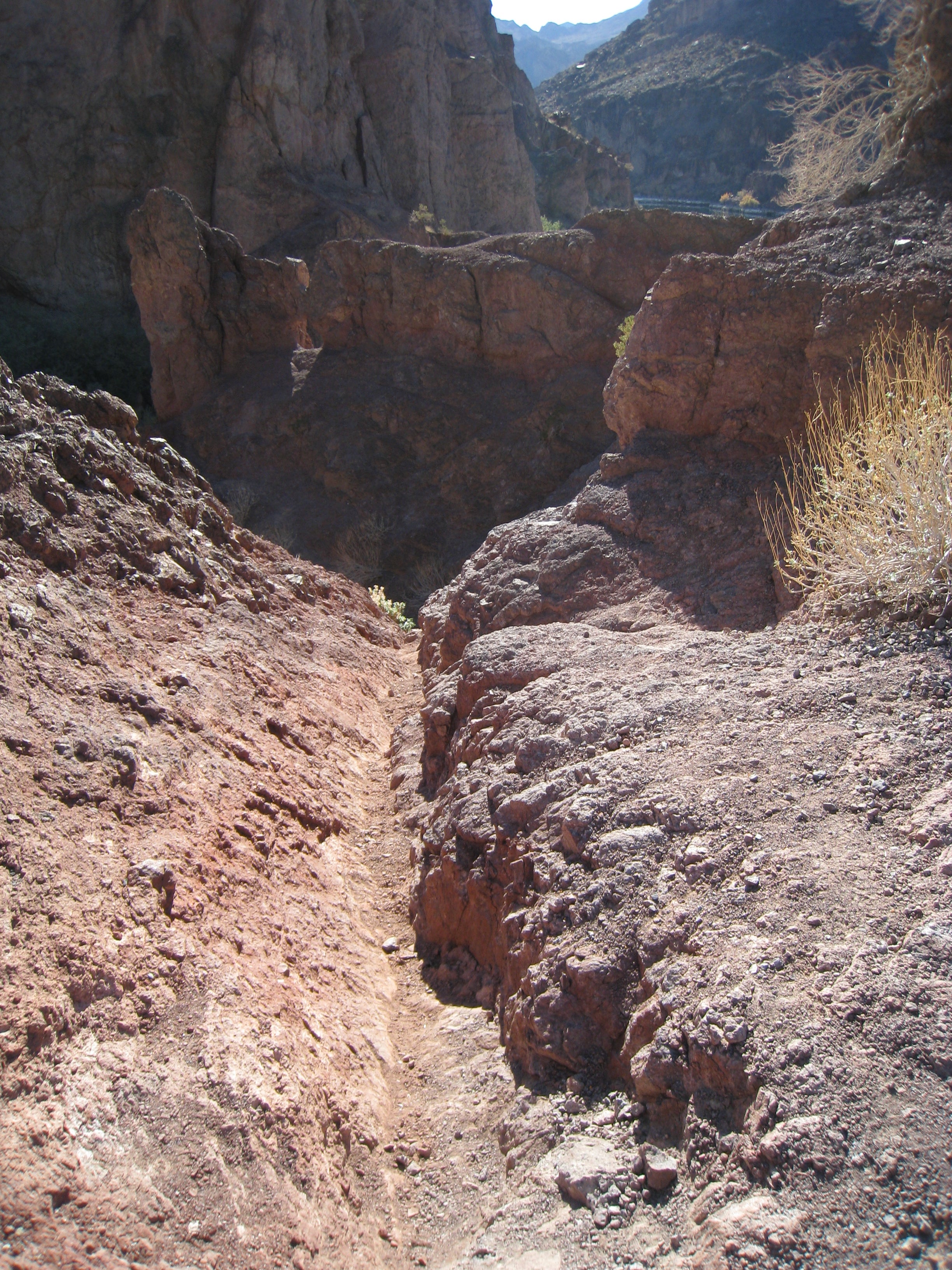 Steep Climb Down None