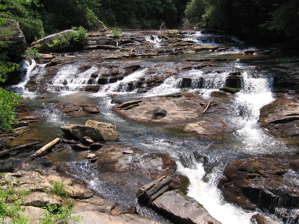 Wide upper falls None
