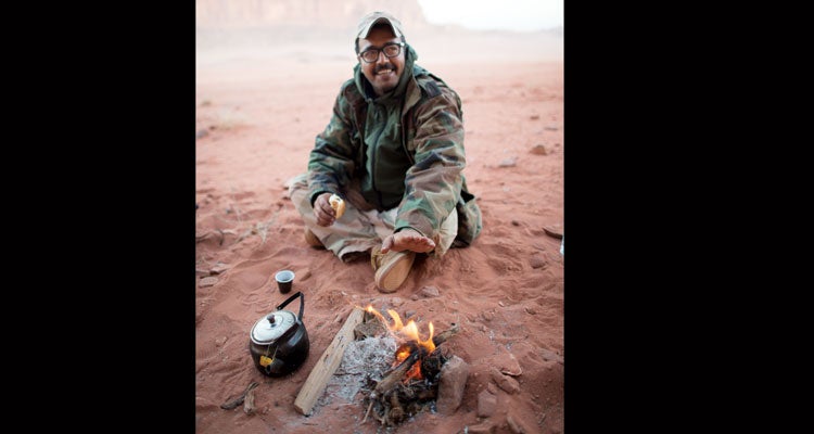 Guide Shuayb Twaissi Guide Twaissi in Jordan by a fire (andrew bydlon)