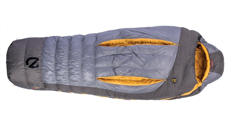 NEMO Sonic: 850 FP Duck Down This innovative bag won a 2015 Editors' Choice Award for incorporating zipper \