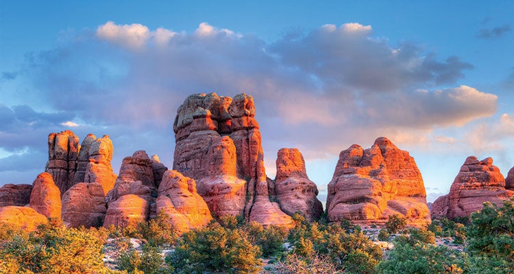 0816NOW_WHYPARKS_2IstockLA Afternoon sun sets the redrock aglow in Canyonlands National Park. Photo courtesy of istock.com/tonda