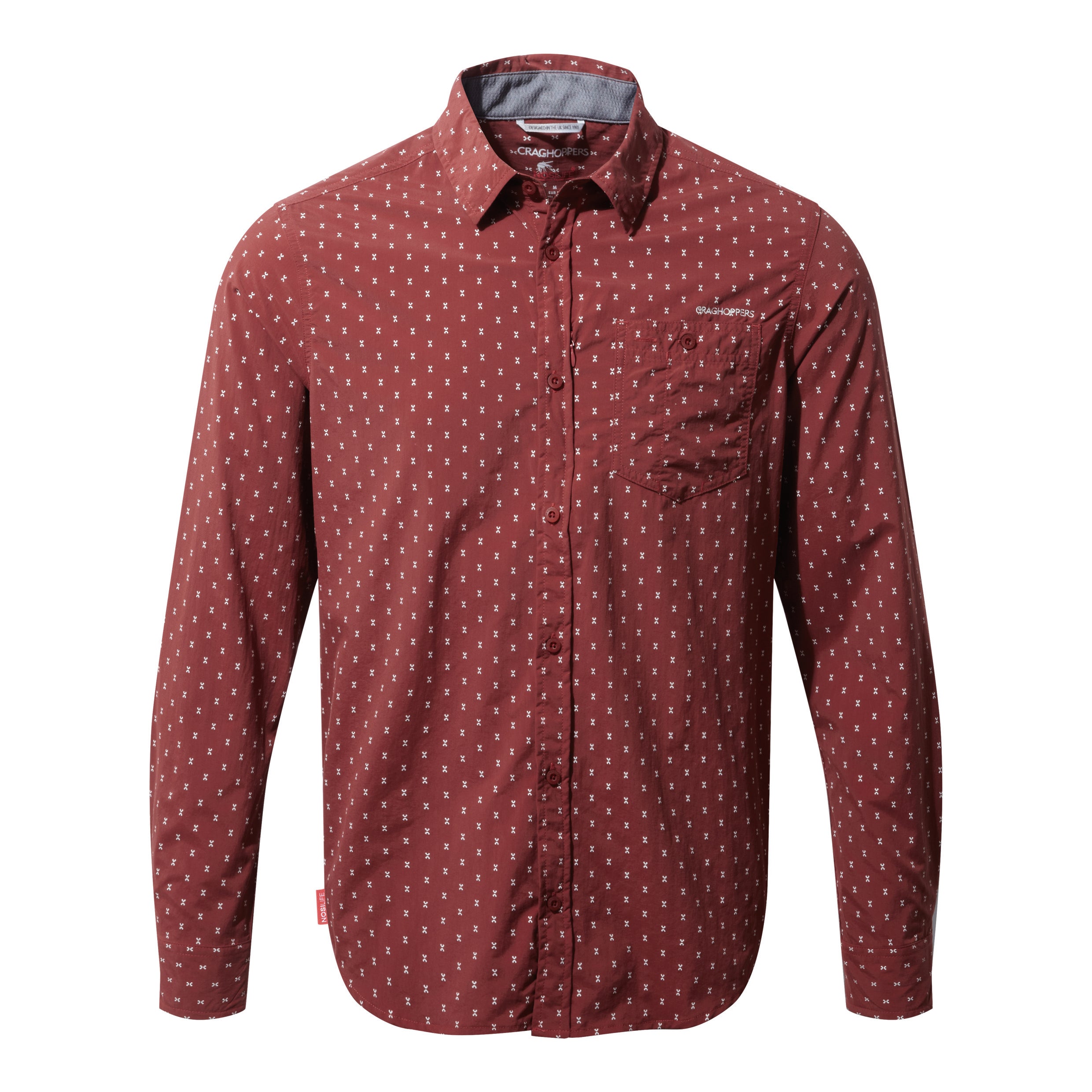 Craghoppers_M_Todd Long Sleeve Carmine Red (1) Craghoppers Todd Long Sleeve