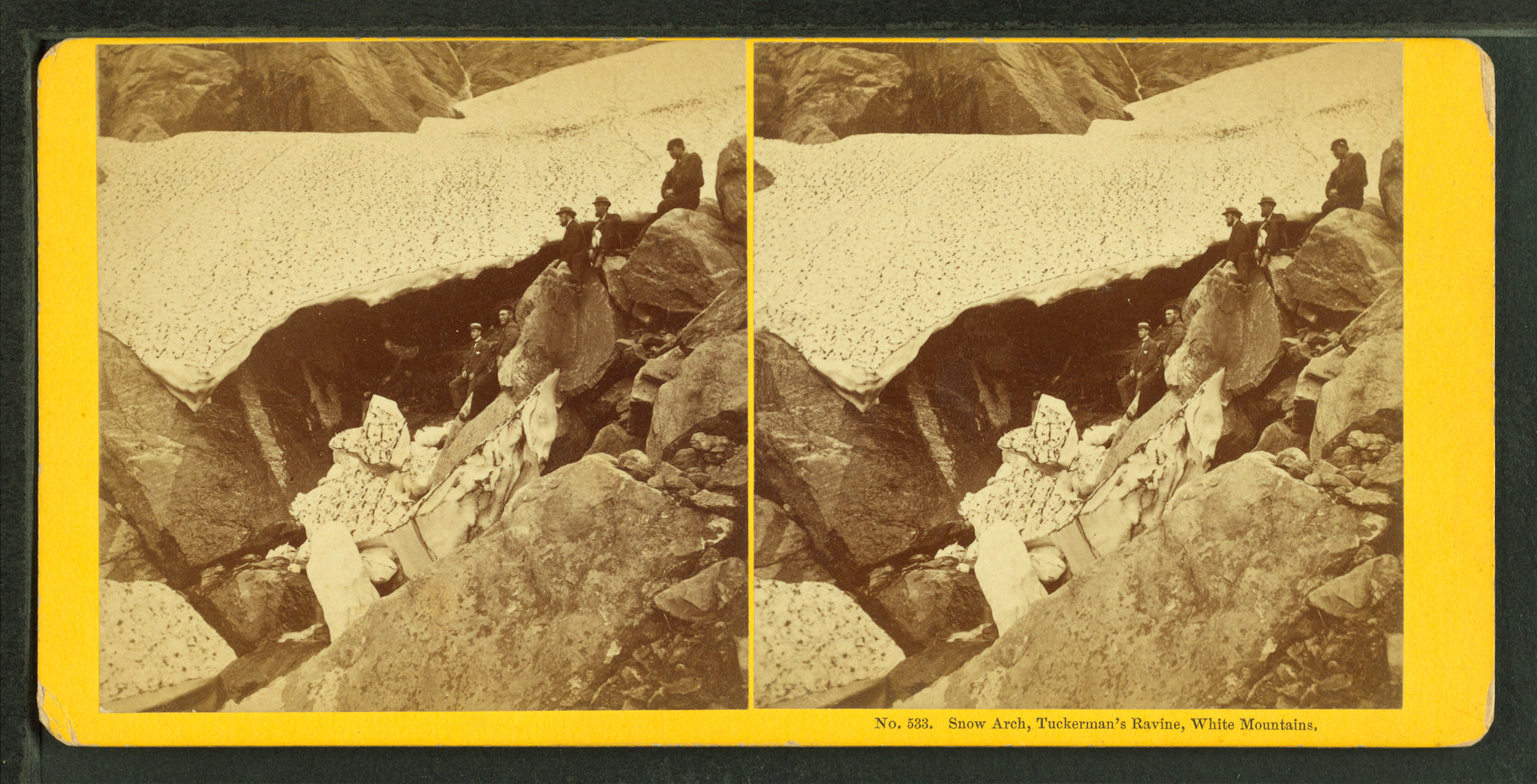 Snow_Arch,_Tuckerman's_Ravine,_White_Mountains,_by_Kilburn_Brothers Tuckerman Ravine